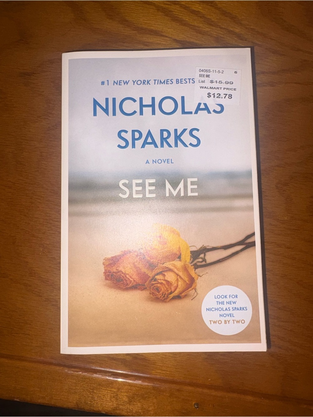 Nicholas Sparks "See Me" Paperback - Blue & Cream Cover